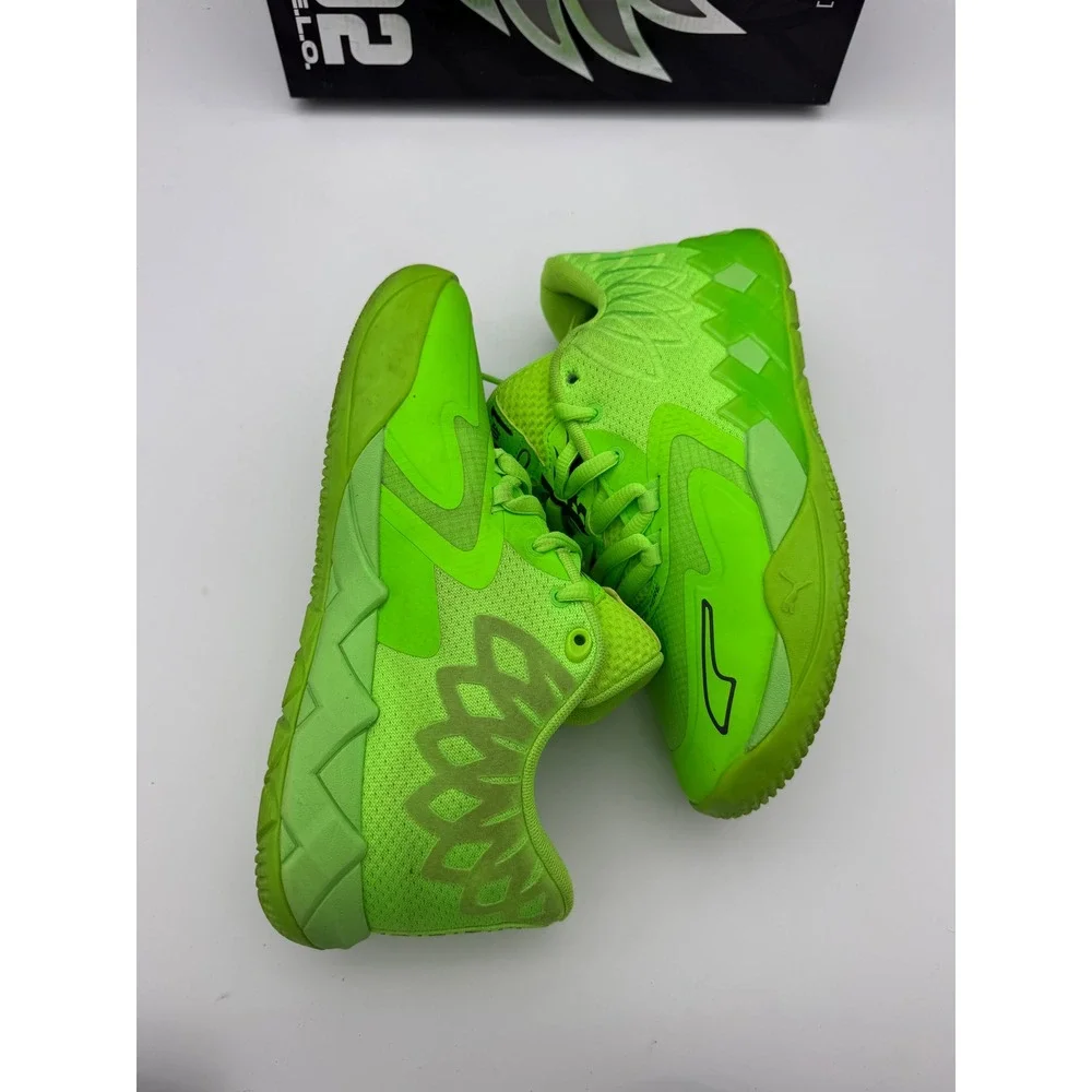 Puma MB.02 JR LaMelo Ball Neon Green Basketball Shoes 378358 02 Mens 6.5
